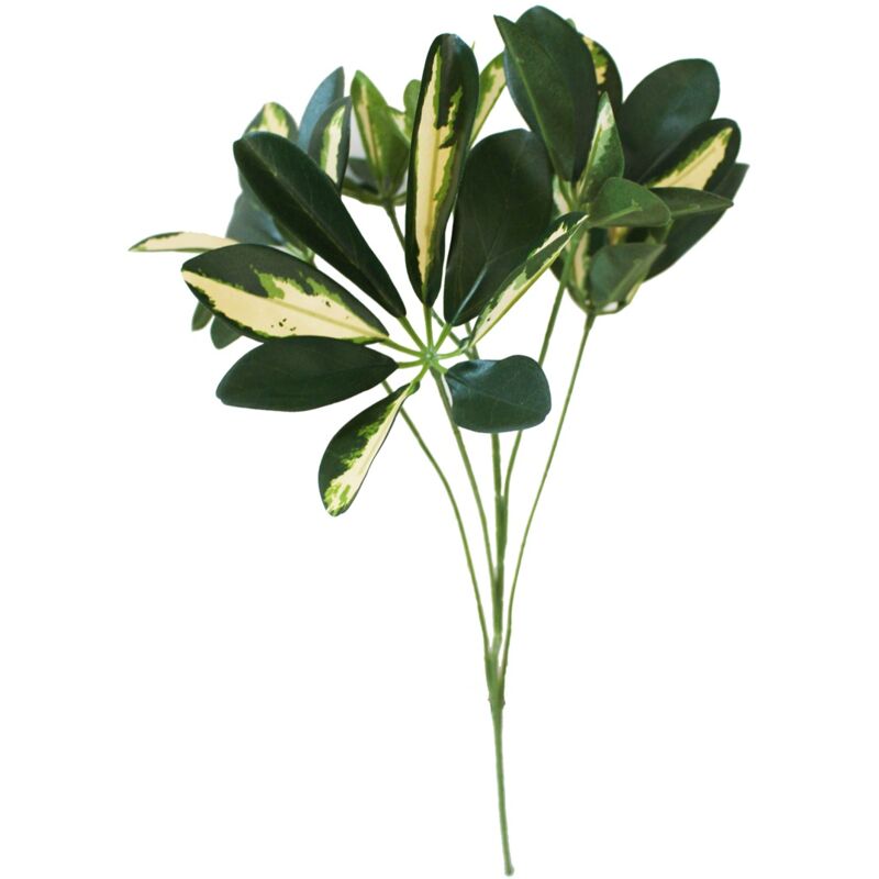 foto del prodotto schefflera ramo artificiale con 46 foglie variegato h 51 cm