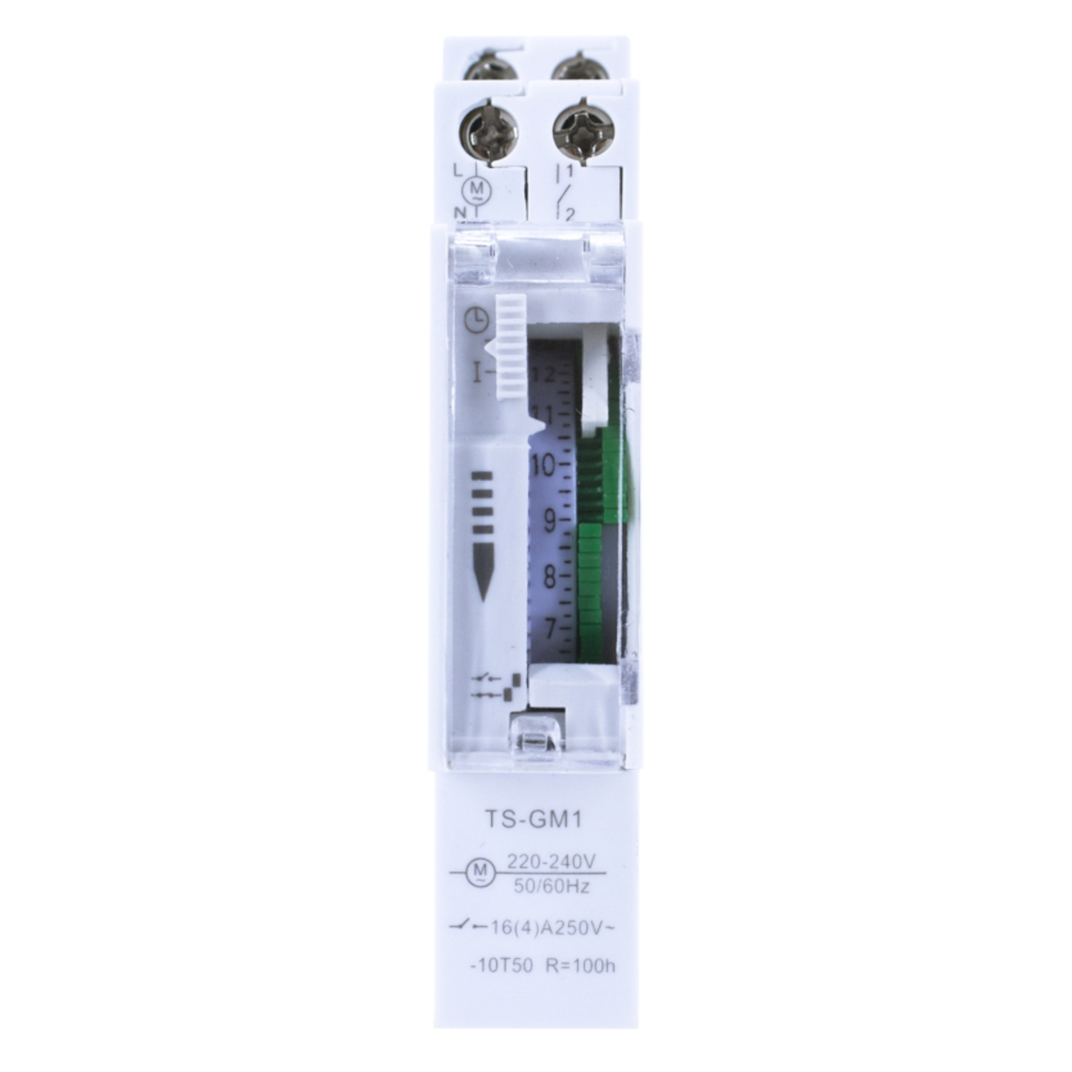 foto del prodotto schelinger timer meccanico temporizzatore 24 ore commutatore 230v barra din per illuminazione, scaldabagno, lampade esterne