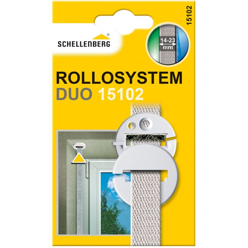 foto del prodotto schellenberg 15102 guida della cinghia tapparella duo rotonda, con guarnizione a spazzola, per cinghia da 14mm sistema mini e 18 23 mm sistema