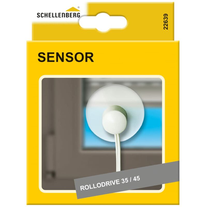 foto del prodotto schellenberg 22639 sensore solare per avvolgicavo elettrico tapparelle rollodrive 35 e 45, lunghezza cavo 1,5 m
