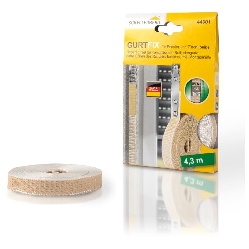 foto del prodotto schellenberg 44301 set di riparazione gurtfix mini, 14 mm, beige