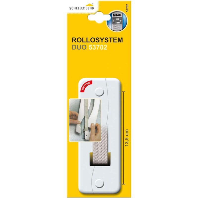 foto del prodotto schellenberg 53502 placca avvolgibili duo maxi 23 mm di larghezza del nastro, piastra spaziatura dei fori 10,5 cm, bianco, senza rimuovere la