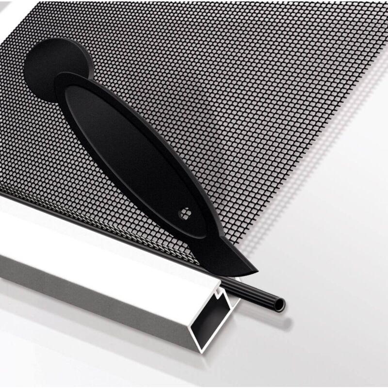 foto del prodotto schellenberg 70107 porta accessori, tubi di riparazione di gomma 5,6 m per finestre e porte a zanzariera, compreso lo strumento per le tubature,
