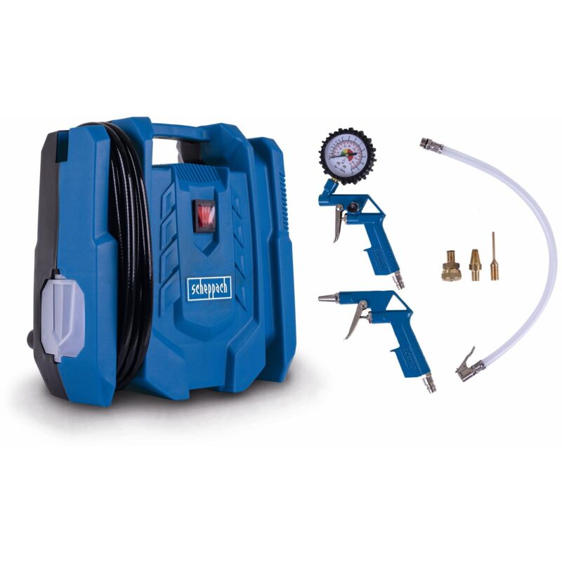 foto del prodotto scheppach compressore a valigetta portatile aria compresso elettrico airforce 7