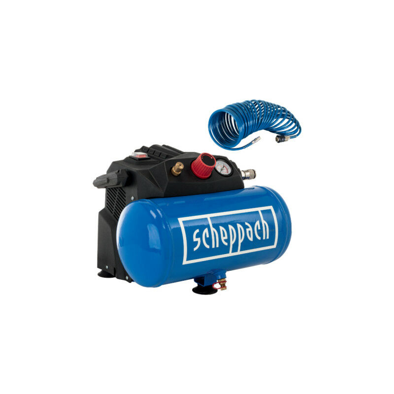 foto del prodotto scheppach compressore hc06 6l 1200w tubo flessibile da 5 m