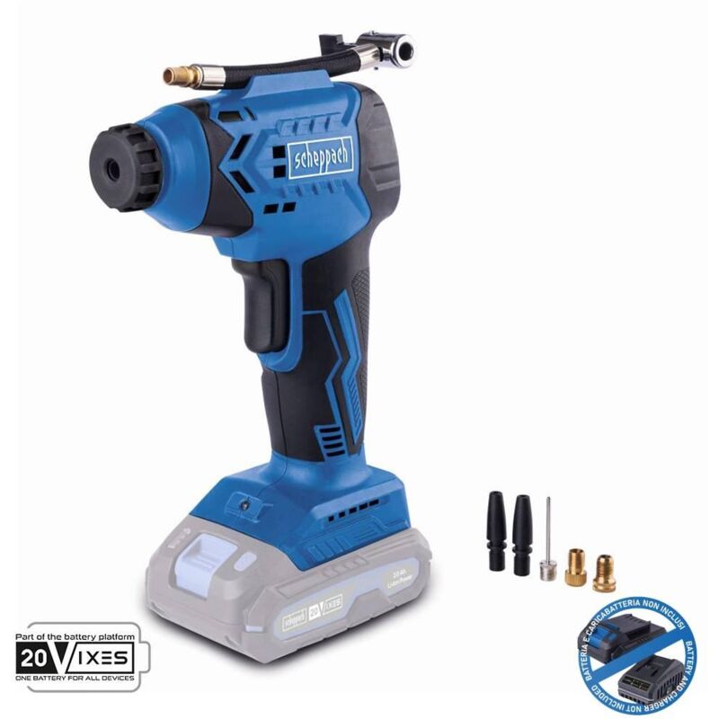 foto del prodotto scheppach compressore portatile 20v 7bar senza batteria ixes c ac20 x