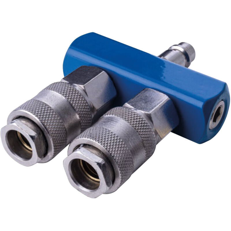 foto del prodotto scheppach deviatore ad aria compressa a 2 vie con rubinetti rapidi
