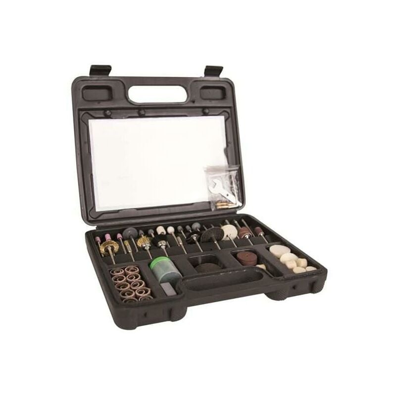 foto del prodotto scheppach kit 100 accessori con valigetta per smerigliatrici e utensili multiuso