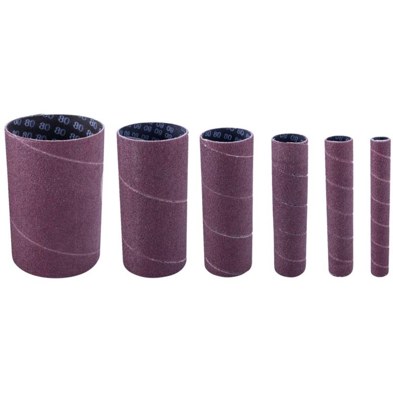 foto del prodotto scheppach kit 6 manicotti nastri abrasivi gr 80 per levigatrice a mandrino osm100 e 600