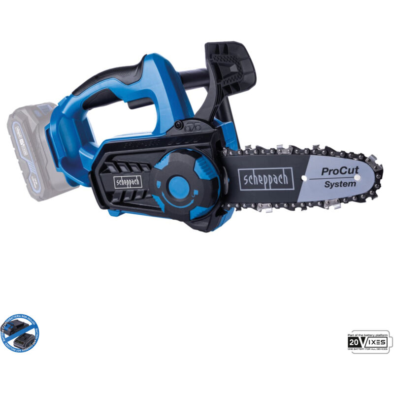 foto del prodotto scheppach motosega brushless 20v lama 17,5 cm senza batteria ixes bc tcs200 x