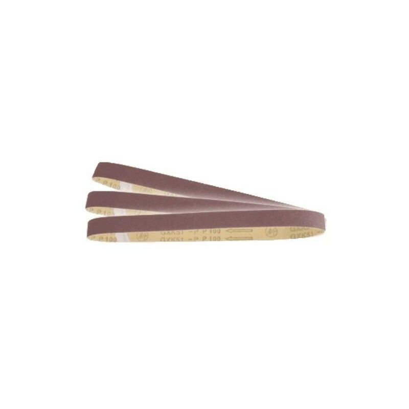 foto del prodotto scheppach nastri abrasivi 762x25 mm grana 60 100 180 9 pz per levigatrice bts700
