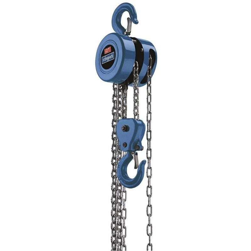 foto del prodotto scheppach paranco manuale a catena alzata metri 3 sollevamento 2000 kg cb02