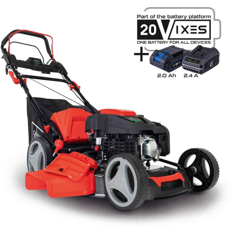foto del prodotto scheppach rasaerba a scoppio semovente avviamento elettrico 225cc 53cm ms225 53e