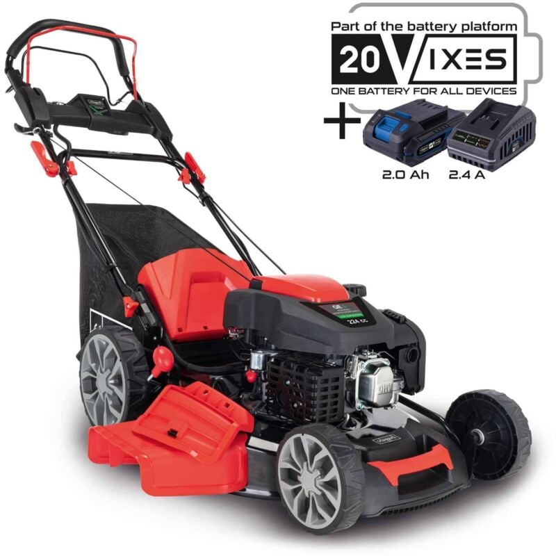 foto del prodotto scheppach rasaerba a scoppio semovente avviamento elettrico 225cc 56cm ms225 56e