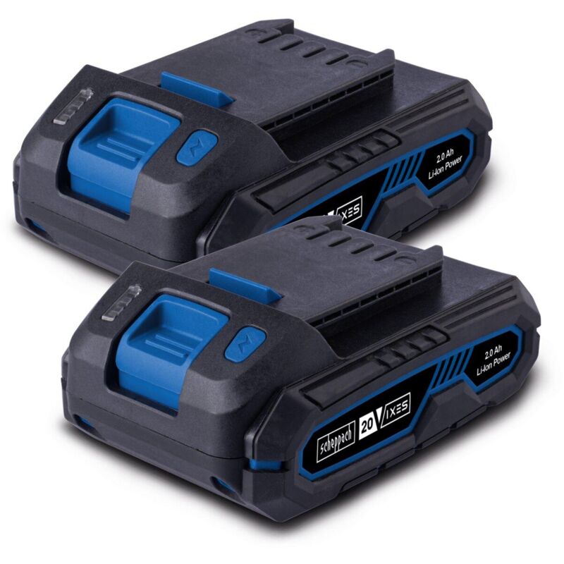 foto del prodotto scheppach starterkit con 2 batterie 20v 2.0ah serie ixes
