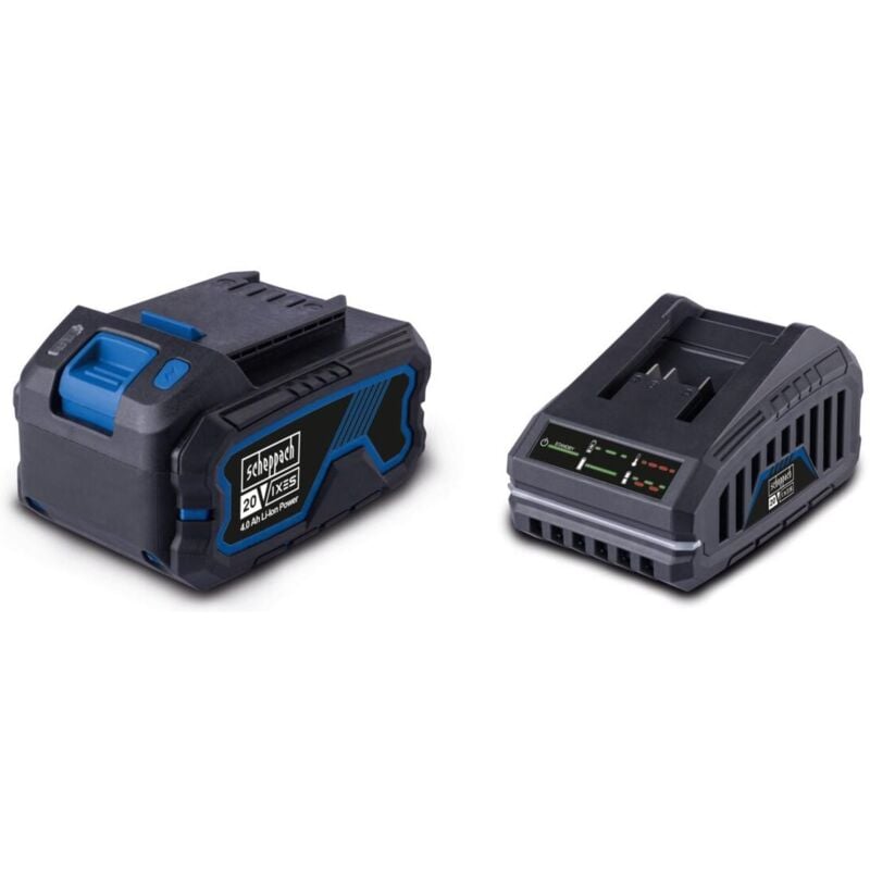 foto del prodotto scheppach starterkit con batteria e caricabatteria 20v 4.0ah serie ixes sbsk4.0