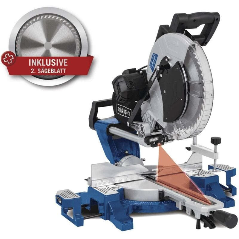 foto del prodotto scheppach troncatrice radiale per legno hm140l 2000 w sega circolare 305