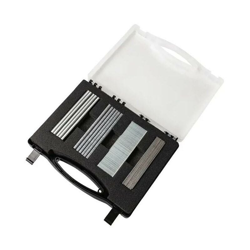 foto del prodotto scheppach valigetta con graffe e chiodi metallici per fissatrice pneumatica