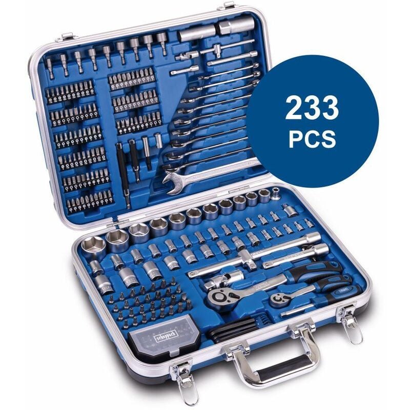 foto del prodotto scheppach valigia portautensili 233 pezzi tb235