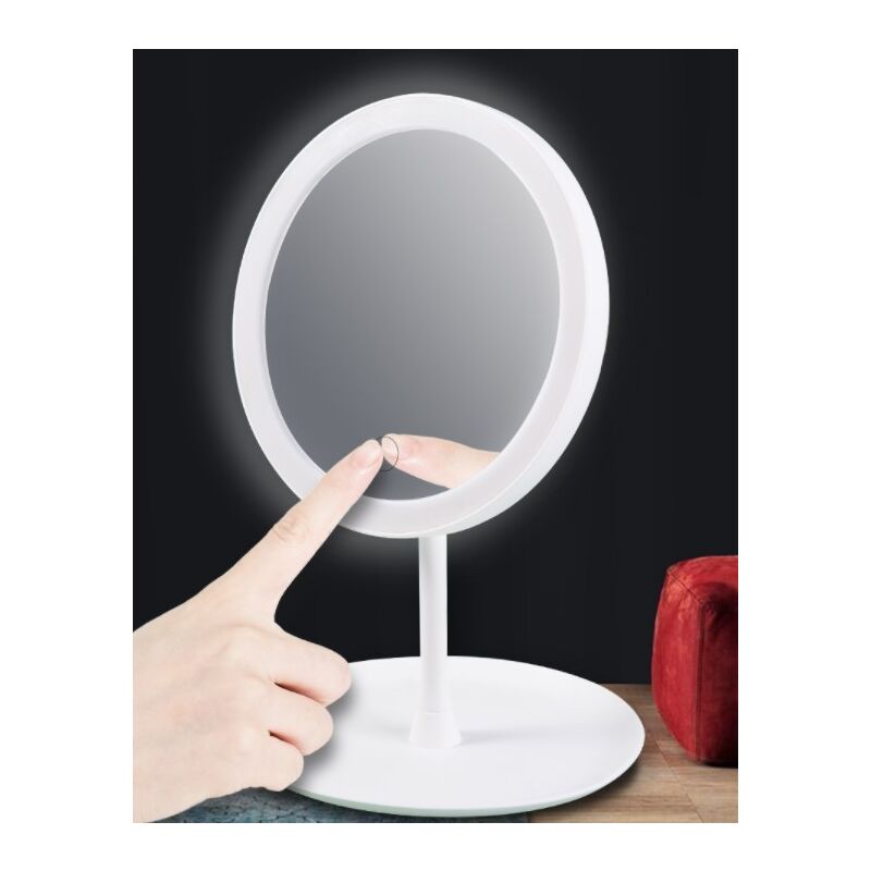 foto del prodotto schermata del tavolo cosmetico a specchio led con 3 modalit usb ricaricabili jandei