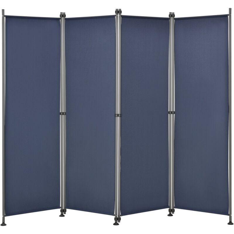 foto del prodotto schermatura privacy con 4 pannelli in poliestere 215 x 170 cm blu scuro