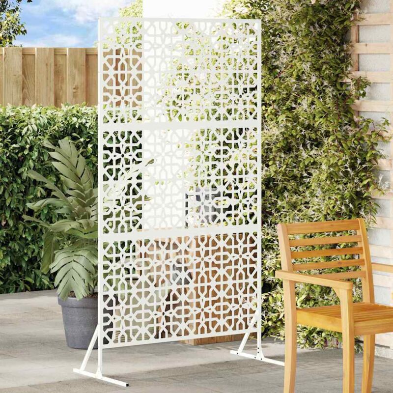 foto del prodotto schermo di privacy bianco, 100x50x180 cm, in acciaio vidaxl