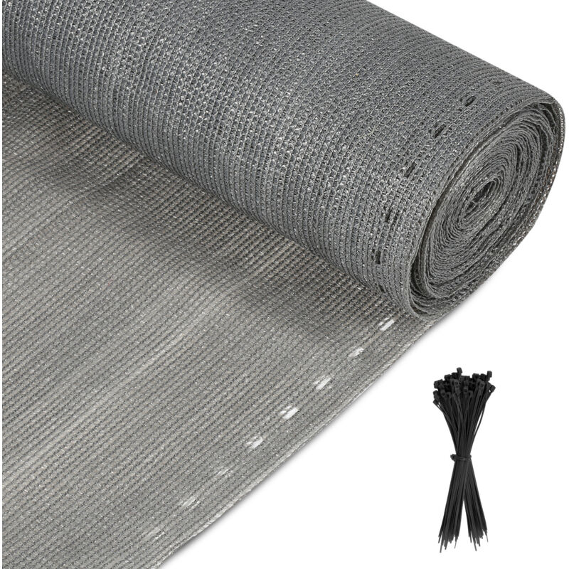 foto del prodotto schermo di protezione della privacy rinforzato per recinzione 150g hdpe, 1.8x10m, schermo da tennis, antracite, rete ombreggiante, resistente alle