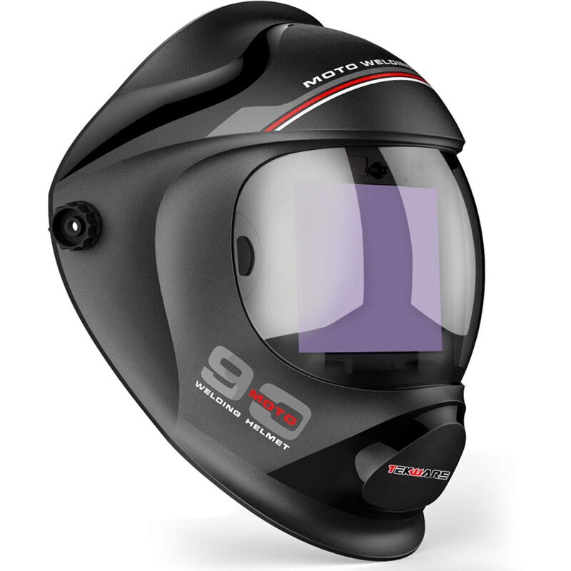 foto del prodotto schermo di visualizzazione ultra grande colore reale, casco per saldatura solare oscuramento automatico,lente emisferica 4c, 4 sensore d arco ad