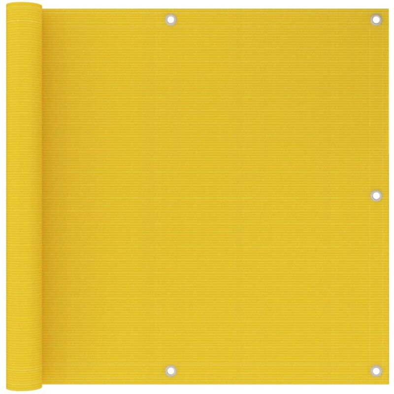 foto del prodotto schermo frangivista per balcone giallo 90x500 cm in hdpe vidaxl