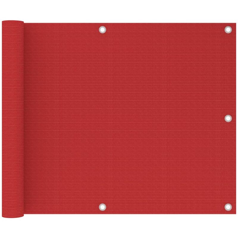 foto del prodotto schermo frangivista per balcone rosso 75x500 cm in hdpe vidaxl