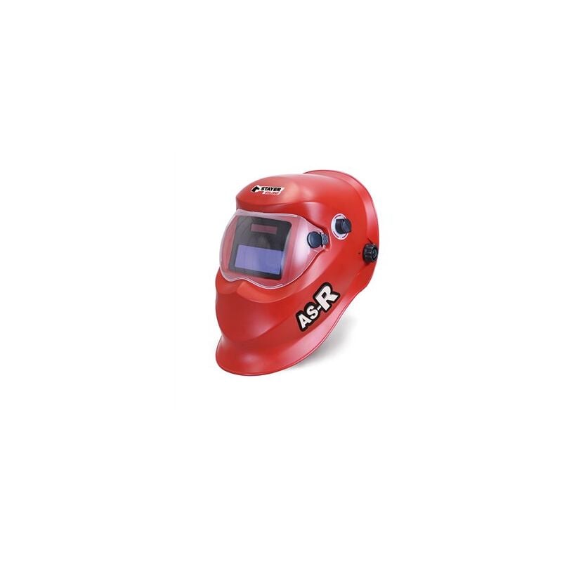 foto del prodotto schermo per saldatura stayer as r en169 orientabile da din 9 a din 13 con campo visivo 92x35mm alimentazione solare e batteria 