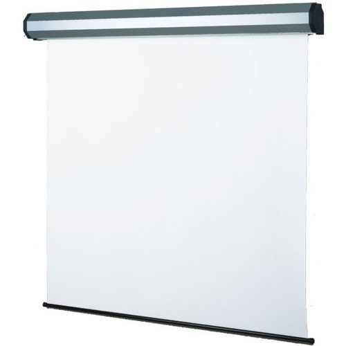 foto del prodotto schermo proiezione elettrico 250x190cm 4 3 tela bianca ignifuga modello professional