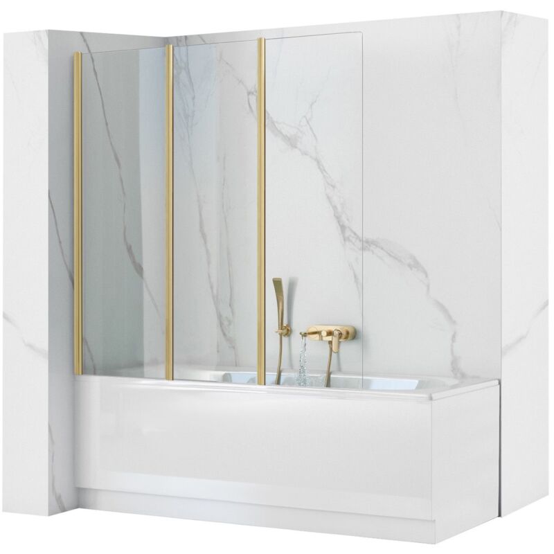 foto del prodotto schermo vasca pieghevole rea agat 3 120 brush gold