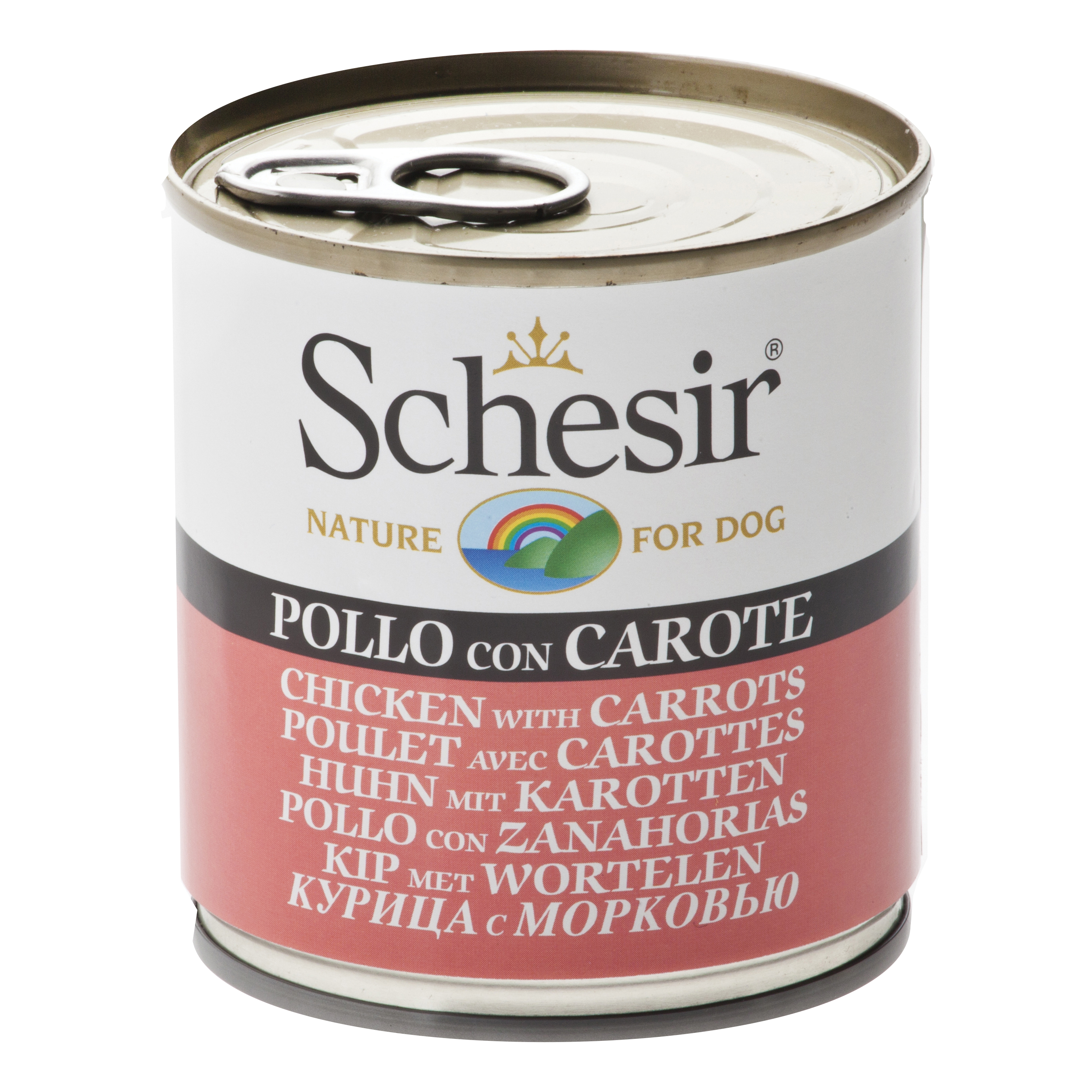 foto del prodotto schesir cane lattina in jelly adulto pollo amp carote 285 gr