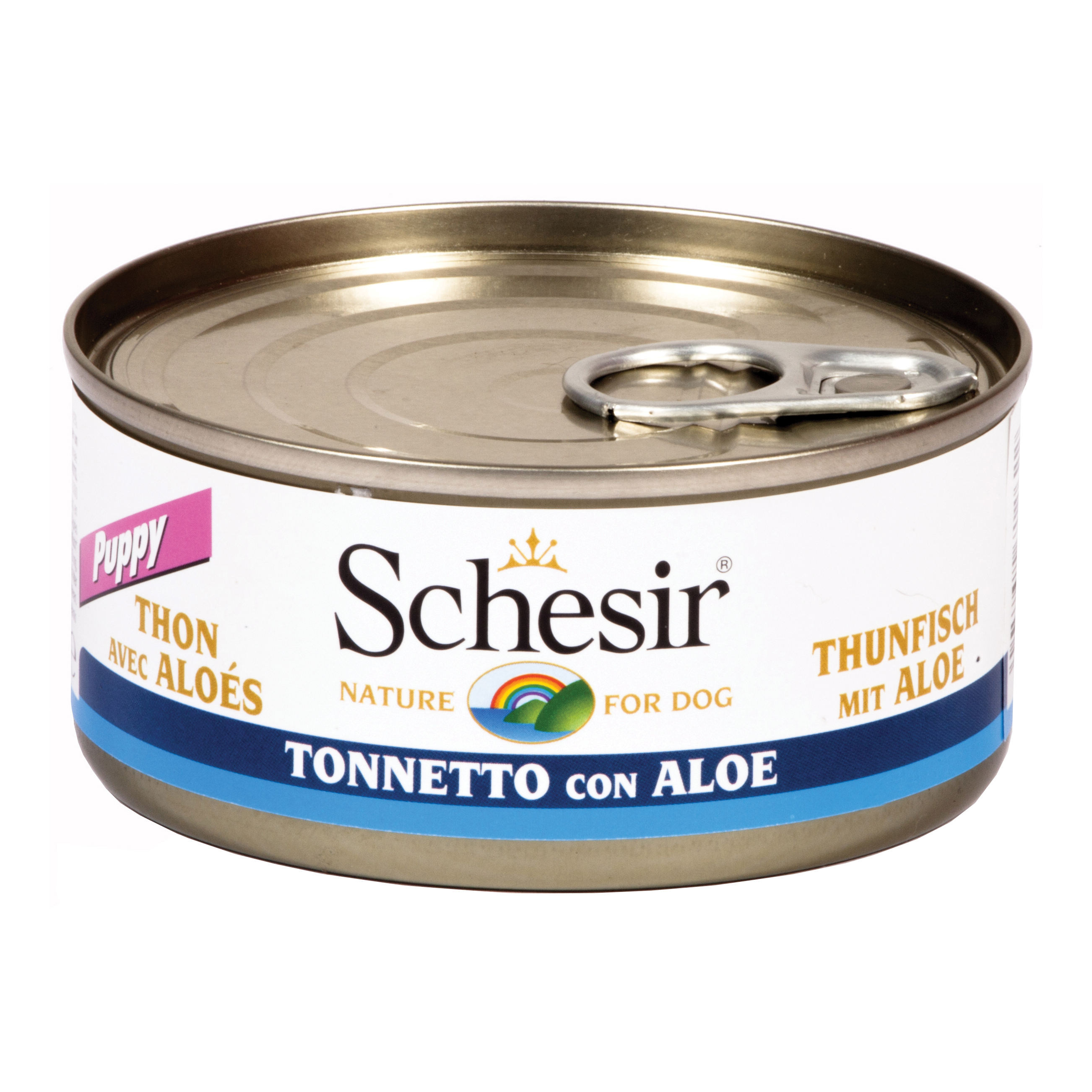 foto del prodotto schesir cane lattina in jelly puppy tonnetto amp aloe 150 gr