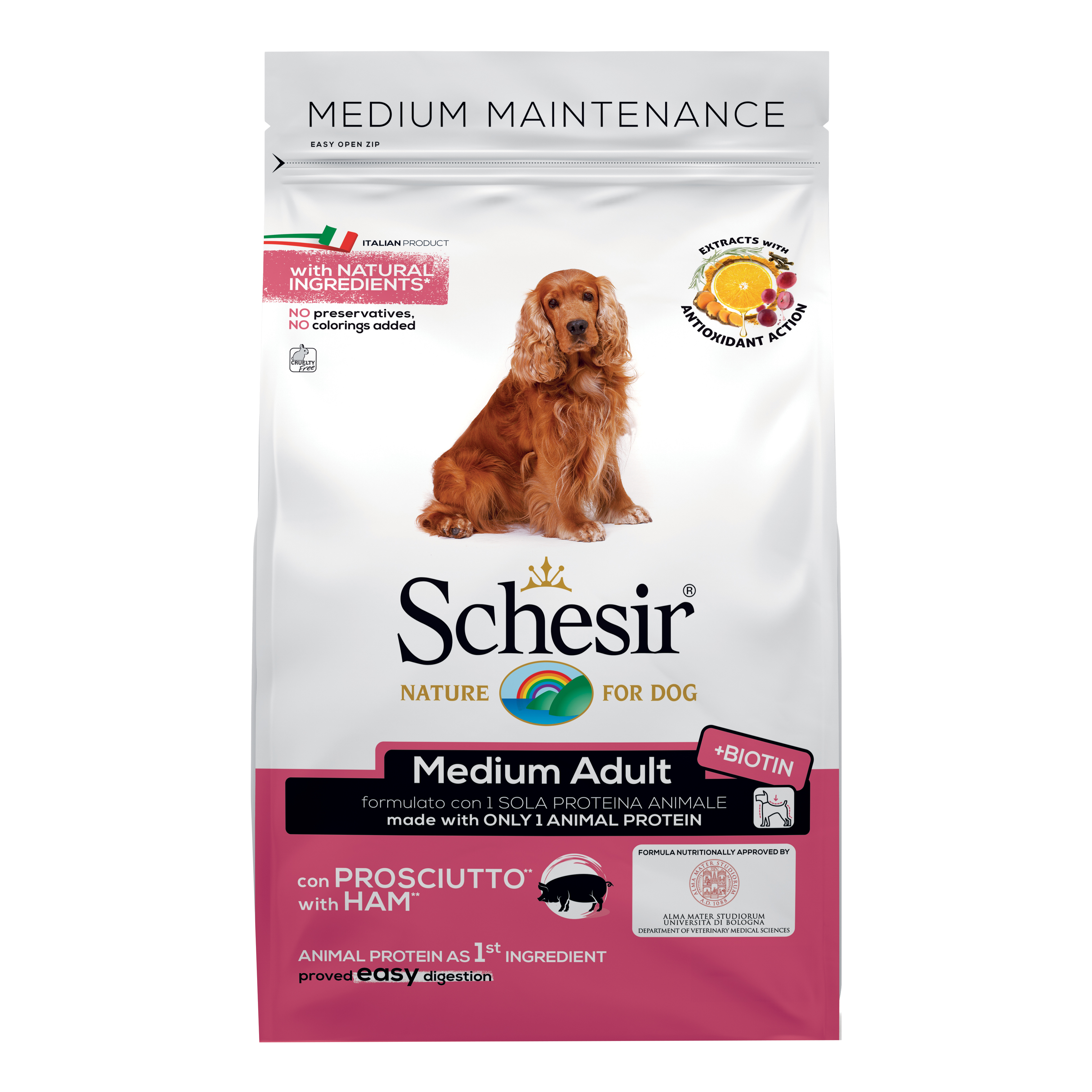 foto del prodotto schesir cane maintenance adulto medium prosciutto 3 kg