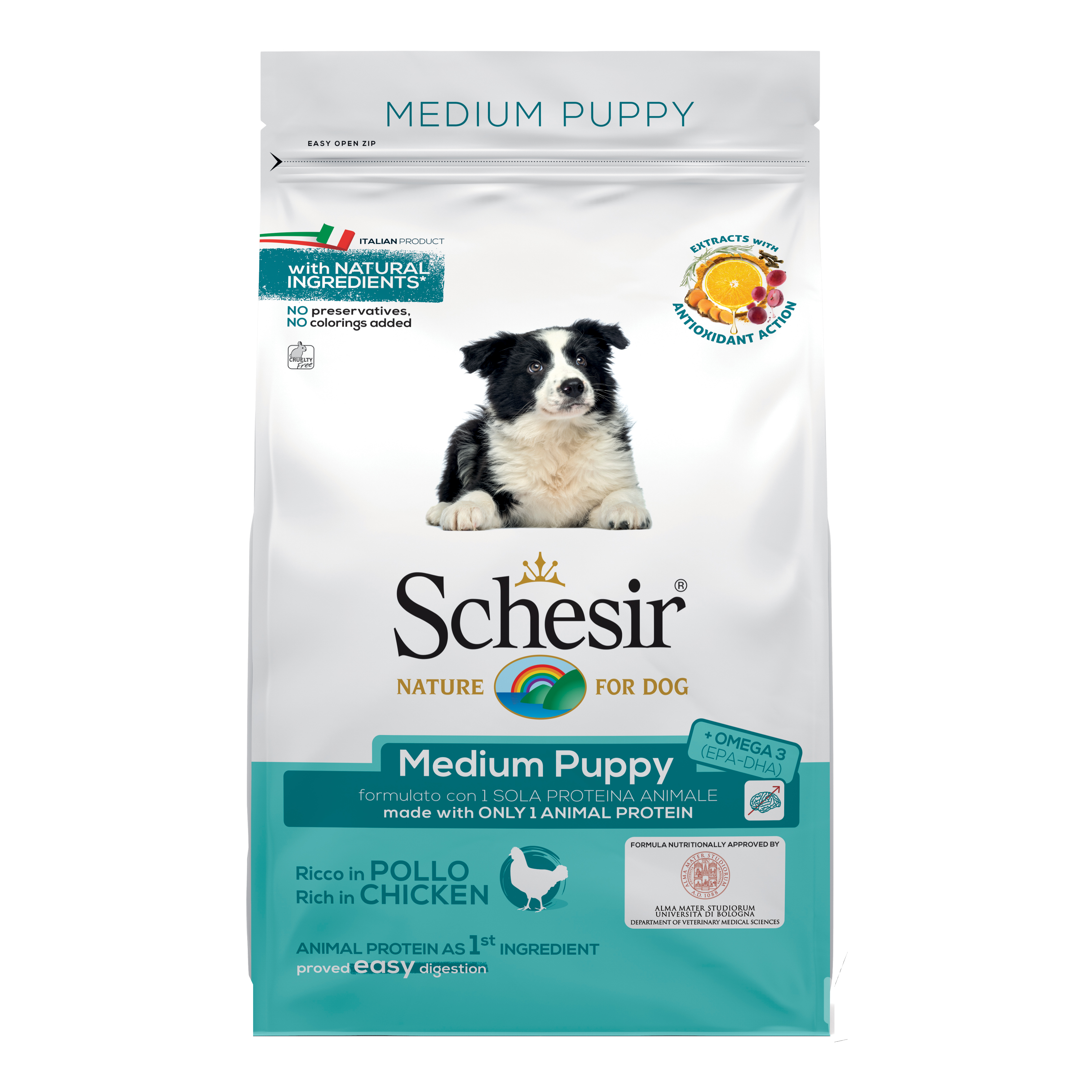 foto del prodotto schesir cane maintenance puppy medium pollo 3 kg
