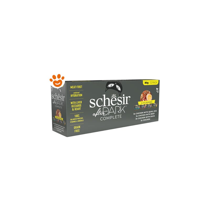 foto del prodotto schesir cat after dark complete filetti in brodo multipack da 4 gusti - schesir cat after dark complete filetti in brodo multipack da 4 gusti
