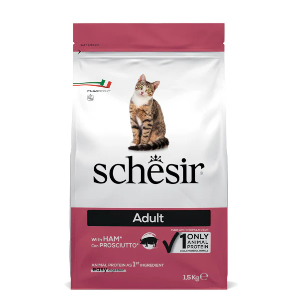 foto del prodotto schesir cat dry mantenimento prosciutto 1,5 kg cibo monoproteico gatto 1 ordine scegli lo sconto bzr5 bzr20 200 punti fedelt 