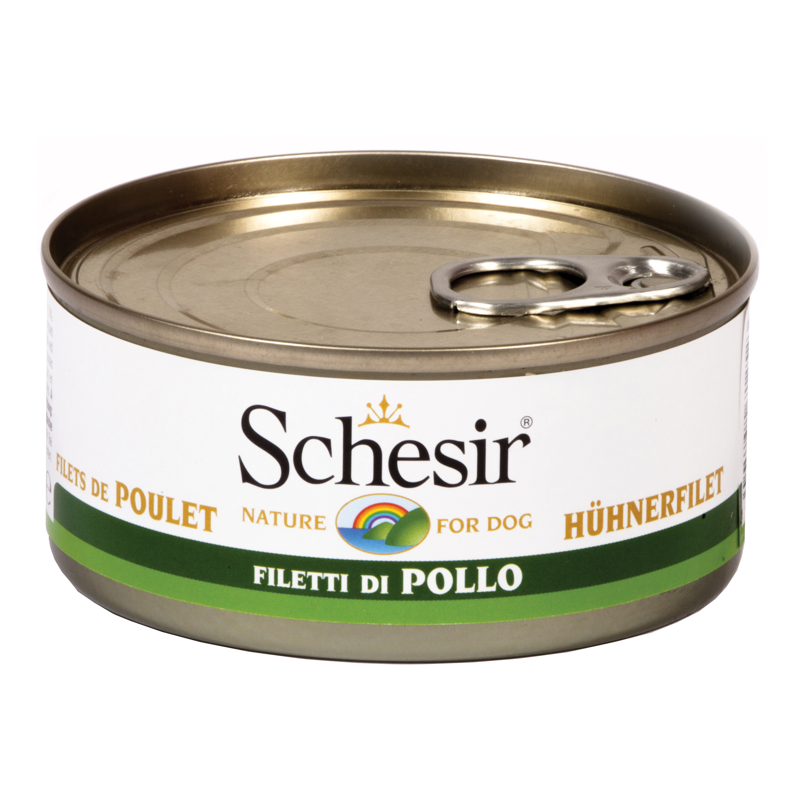foto del prodotto schesir dog 150 gr filetti di pollo confezione da 6 pezzi cibo umido per cani 1 ordine scegli lo sconto bzr5 bzr20 200 punti fedelt 