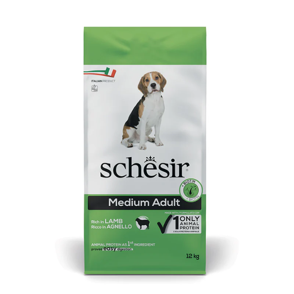 foto del prodotto schesir dog adult medium maintenance agnello 12 kg 1 ordine scegli lo sconto bzr5 bzr20 200 punti fedelt 