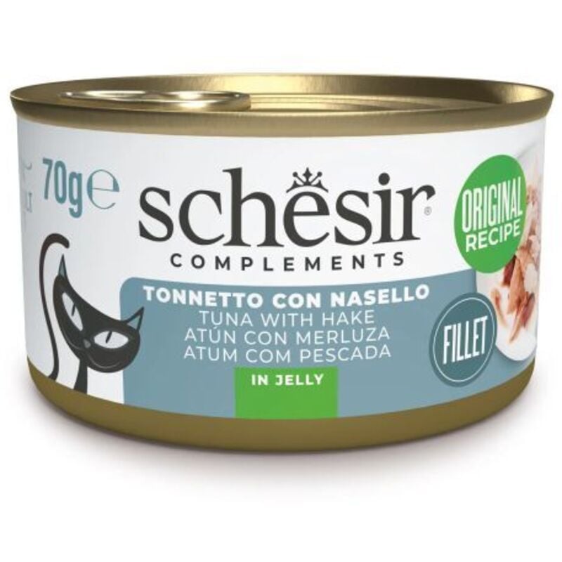 foto del prodotto schesir gatto jelly lattina 70gr tonnetto con nasello