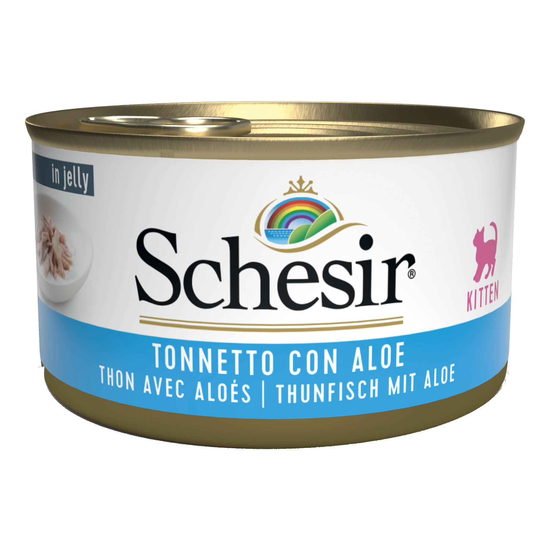 foto del prodotto schesir gatto lattina in jelly kitten tonnetto amp aloe 85 gr
