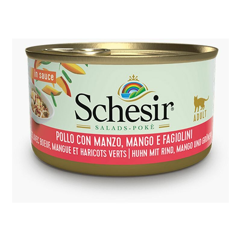 foto del prodotto schesir gatto salad pok 85gr pollo con manzo mango e fagiolini