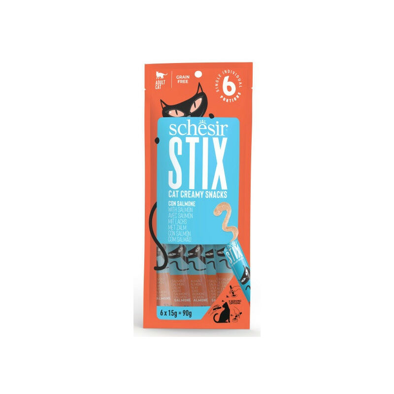 foto del prodotto schesir stix snack cremoso per gatti da 6x15 gr