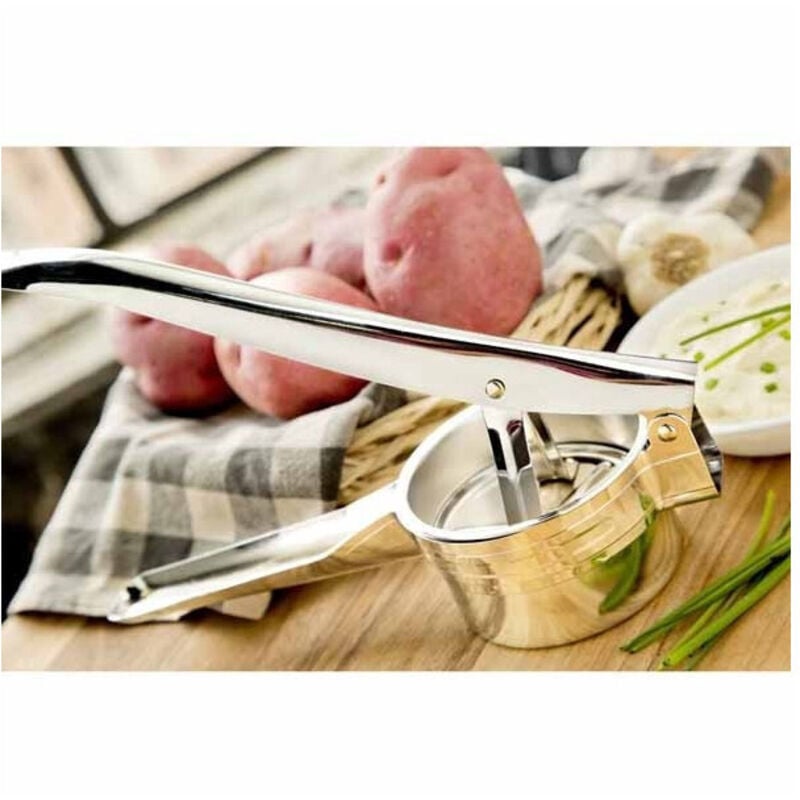 foto del prodotto schiaccipatate a leva in acciaio 27 cm cucina casa strumenti schiaccia patate trade shop traesio