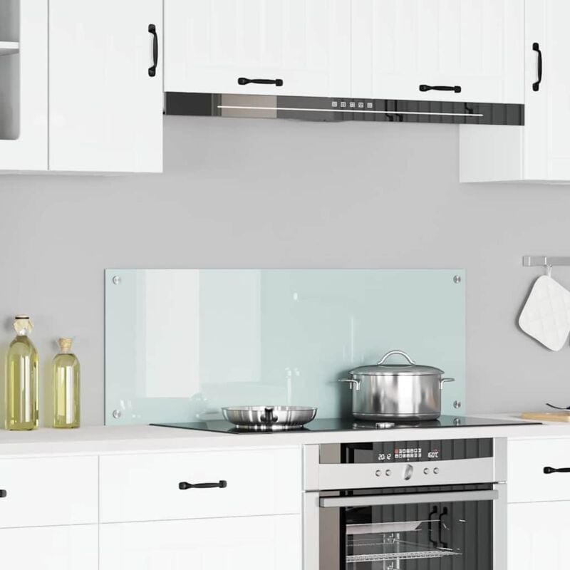 foto del prodotto schienale cucina bianco 110x40x0,6 cm vetro temperato vidaxl