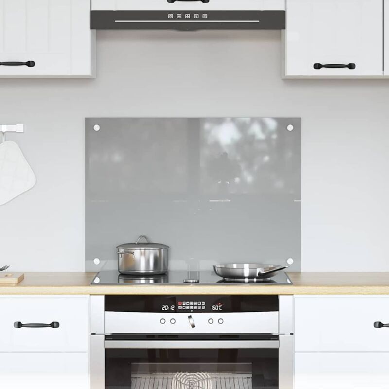 foto del prodotto schienale cucina grigio chiaro 70x50x0,6 cm vetro temperato vidaxl