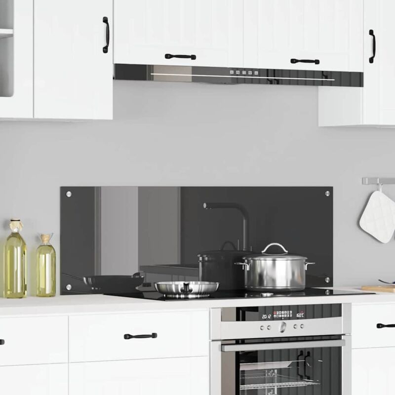 foto del prodotto schienale cucina grigio scuro 120x40x0,6 cm in vetro temperato vidaxl