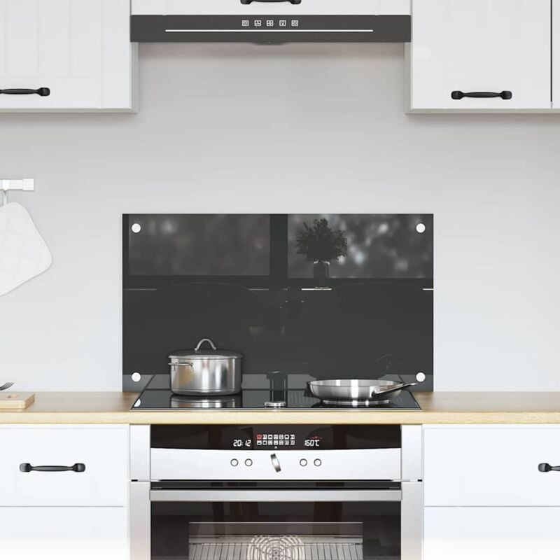 foto del prodotto schienale cucina grigio scuro 70x40x0,6 cm in vetro temperato di vidaxl